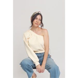 The Vintage Shop one sleeve cropped sweatshirt